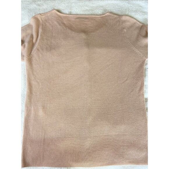 BREEZE pink coral button up cardigan sweater long sleeve women's size L - Picture 3 of 7